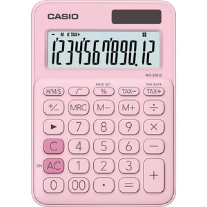 SzámoLógép Casio MS-20UC PK asztali számológép 12digites rózsaszín