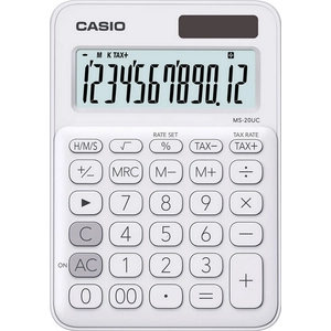 SzámoLógép Casio MS-20UC WE asztali számológép 12digites fehér