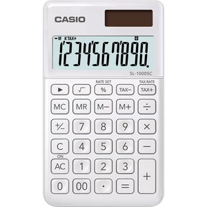 SzámoLógép Casio SL-1000SC WE 10digites zsebszámológép fehér SL 1000 SC Stylish Design sorozat