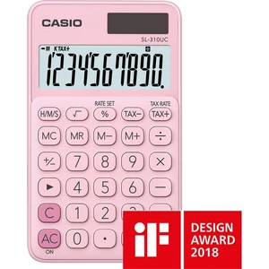 Számológép Casio SL-310UC PK 10digites zsebszámológép pink CASIO SL 310 UC Trendy Colours sorozat