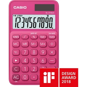 Számológép Casio SL-310UC RD 10digites zsebszámológép piros CASIO SL 310 UC Trendy Colours sorozat