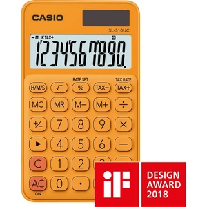 Számológép Casio SL-310UC RG 10digites zsebszámológép narancssárga CASIO SL 310 UC Trendy Colours sorozat