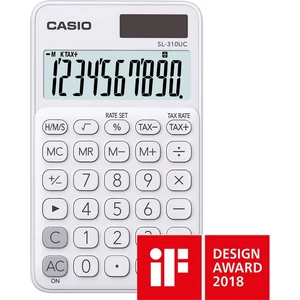 Számológép Casio S SL-310UC WE 10digites zsebszámológép fehér CASIO SL 310 UC Trendy Colours sorozat