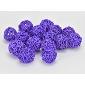 Szárított termés rattan gömb 3cm-es (15db/csomag) lila színű [5998997740700] vessző gömb