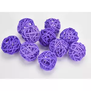 Szárított termés rattan gömb 4cm-es (10db/csomag) lila színű [5998997740694] vessző gömb