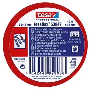 Szigetelőszalag 19mmx20m TESA piros TESAflex 53947-08