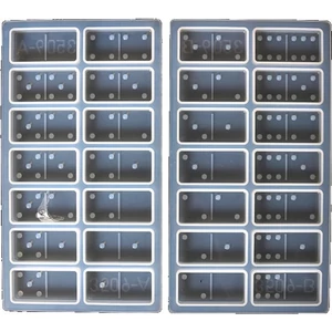 Szilikon öntőforma Professzionális, átlátszó, domino 20,5 x 11,2 x 1,3 cm