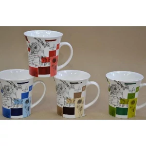 Bögre virágos 300ml Patchwork Porcelán