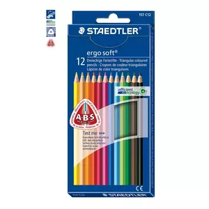 Színes ceruza 12 Staedtler Ergo Soft háromszögletű 12színű Írószerek STAEDTLER 157 C12