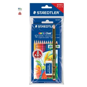 Színes ceruza 12 Staedtler Noris Club 12db +Noris grafit+radír 61SET6