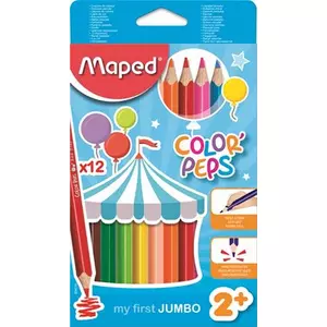 Színes ceruza 12 Maped Color'Peps Jumbo háromszögletű 12színű Írószerek MAPED 834010