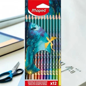 Színes ceruza 12 készlet Maped háromszögletű, Dragon sárkány 12 különböző szín