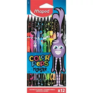 Színes ceruza 12 Maped Color'Peps Monster háromszögletű 12színű Írószerek MAPED 862612