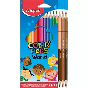 Színes ceruza 12 Maped háromszögletű Color Peps World Színes ceruzák