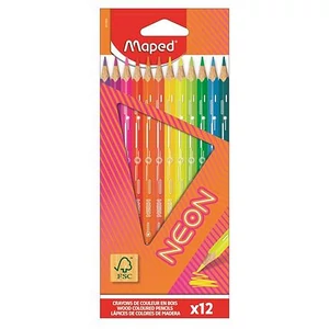 Színes ceruza 12 Maped háromszögletű"Neon"