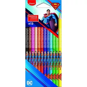 Színes ceruza 12 Maped háromszögletű&quot;Superman&quot;