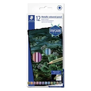 Színes ceruza 12 Staedtler Hatszögletű, 146M, Metál Színek TS146MC11