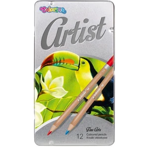 Színes ceruza 12db-os Artist natur, kerek, fémdobozban Színes ceruzák