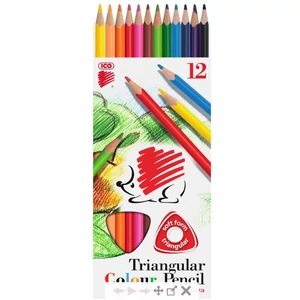 Színes ceruza 12db Süni háromszögletű ICO