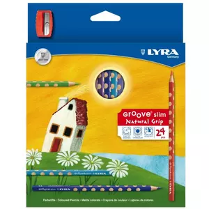 Színes ceruza 24-es Lyra Groove Slim+hegyező 2821240