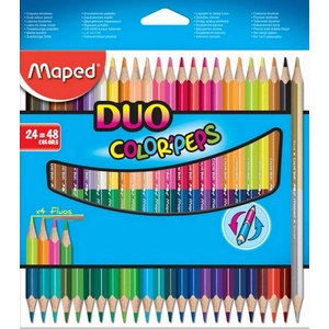 Színes ceruza 24 Maped Color'Peps Duo/kétvégű háromszögű 48szín Írószerek MAPED 829602