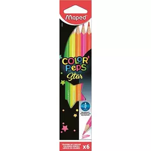 Színes ceruza 6 Maped Color'Peps Fluo háromszögletű 6színű Írószerek MAPED 832003