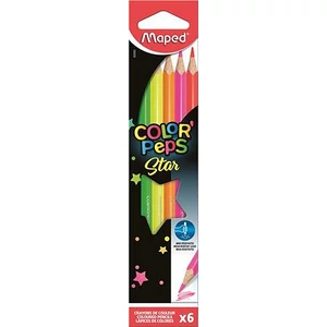 Színes ceruza 6 Maped Color'Peps Fluo háromszögletű 6színű Írószerek MAPED 832003