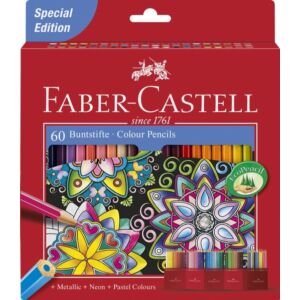 Faber-Castell színes ceruza 60db színes ceruza készlet Metallic-Neon-Pastel colorurs(120160GEX)