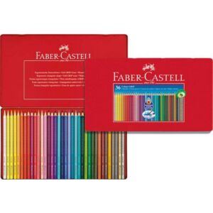 Faber-Castell színes ceruza 36db Grip háromszögletű Akvarell fémdobozban névcimke etikettel 112435 11