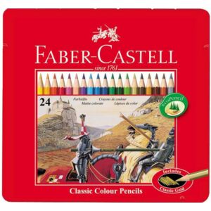 Faber-Castell színes ceruza 24db -os színes ceruza fémdoboz 115845