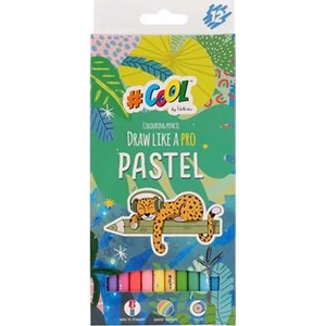 Színes ceruza készlet kerek,COOL BY VICTORIA, 12 pasztell szín TVC006