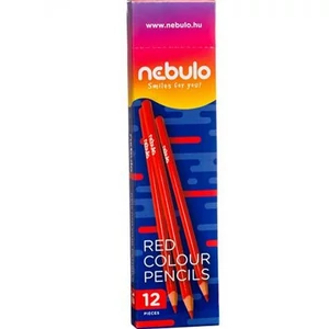 Színes ceruza Nebulo piros Jumbo háromszögletű vastag Iskolaszerek NEBULO JPC-TR-1