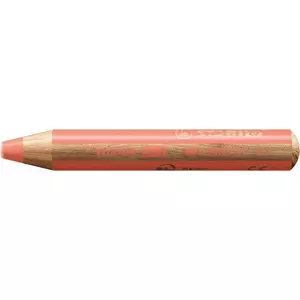 Színes ceruza Stabilo kerek, vastag, Woody 3 in 1 Pastel pasztell piros