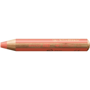 Színes ceruza Stabilo kerek, vastag, Woody 3 in 1 Pastel pasztell piros