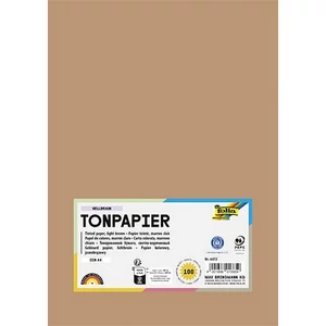 Színes papír A4 130 g 100 lap FOLIA világosbarna