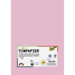 Színes papír A4 130g 100 lap FOLIA világos rózsaszín