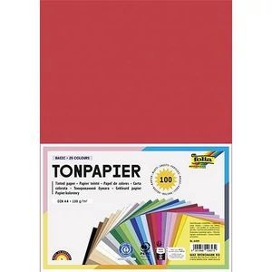 Színes papír A4 130g 25x4 lap FOLIA vegyes színek