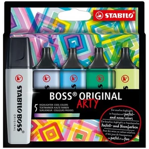Szövegkiemelő 5 Stabilo 2-5mm, BOSS original Arty, hideg szín TST70502220