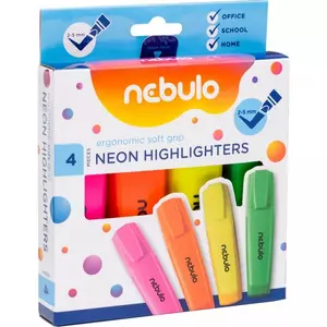 Szövegkiemelő Nebulo 4 neon színű készlet