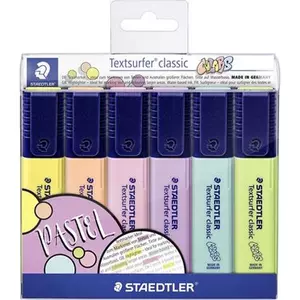 Szövegkiemelő Staedtler Textsurfer Classic pasztell 1-5mm 6színű Írószerek STAEDTLER 364 CWP6