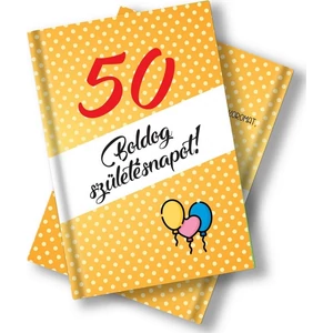 Születésnapi könyv 50 Mérete: 11 cm x 15 cm.