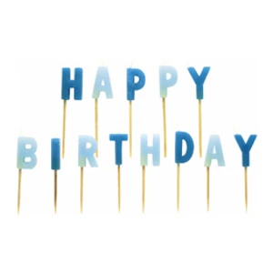 Gyertya party szülinapi kék Happy Birthday Reitmüller R551801