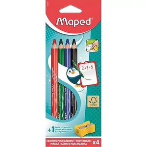 Táblaceruza készlet MAPED fehértáblához 4 féle szín hegyezővel
