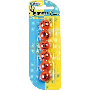 Táblamágnes 20mm színes Centrum, 6db/csomag mintás 82711