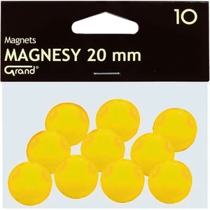 Táblamágnes Grand 20mm sárga 10db/csomag - 130-1619