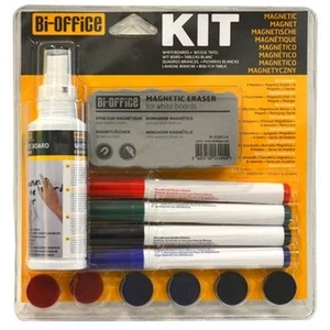 Mágnestábla készlet Bi-Office 6mágnes+4marker+törlő+tisztító folyadék Prezentáció BI-OFFICE KT1010