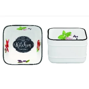 Tál Porcelán 9x9cm, Kitchen Basics Porcelántál fedővel