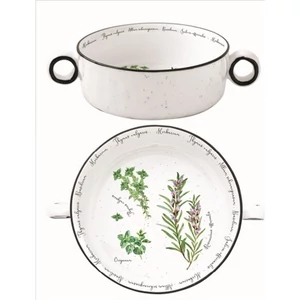 Tál Porcelán füllel 12cm, Herbarium Porcelántál