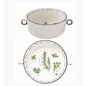 Tál Porcelán füllel 20cm, Herbarium Porcelántál