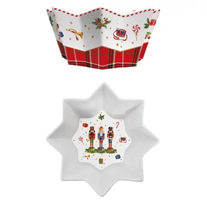 Tál Porcelán karácsonyi 20cm, Vintage Nutcracker dobozban